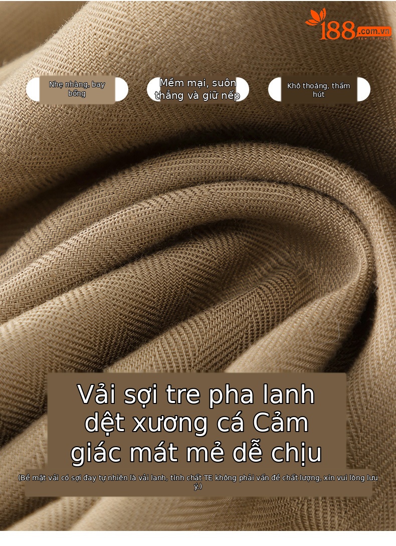 Chân váy bút chì nữ công sở dáng ôm, chất liệu tơ lanh mềm mại, xẻ tà bên, dài midi — Mocha Mousse (áo vest 65308) chi tiết 6