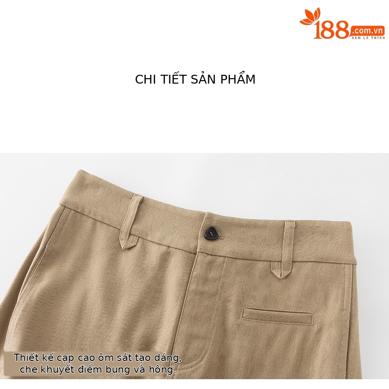 Chân váy bút chì nữ công sở dáng ôm, chất liệu tơ lanh mềm mại, xẻ tà bên, dài midi — Mocha Mousse (áo vest 65308) chi tiết 16