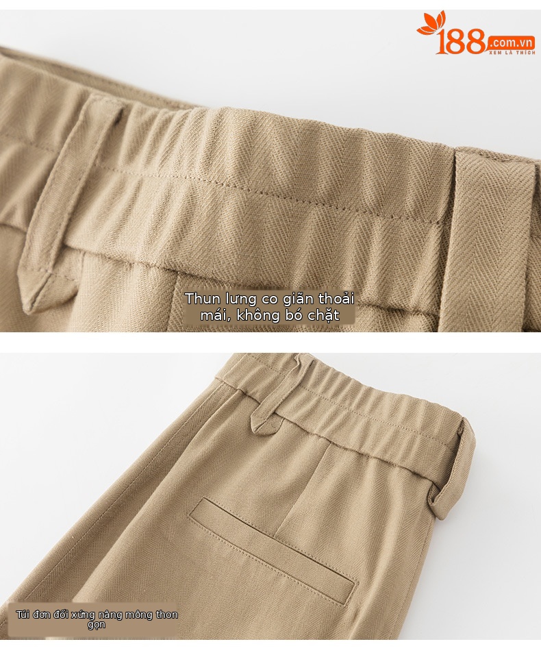 Chân váy bút chì nữ công sở dáng ôm, chất liệu tơ lanh mềm mại, xẻ tà bên, dài midi — Mocha Mousse (áo vest 65308) chi tiết 18