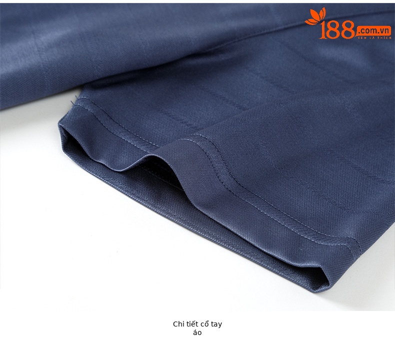 Áo polo nam tay ngắn cổ bẻ chất lụa tơ tằm cao cấp mặc thường ngày và công sở — Xanh bùn xanh Y036 chi tiết 13