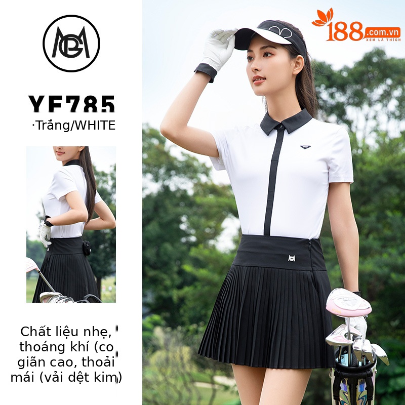 Áo polo nữ tay ngắn thun co giãn eo thon gọn — POLO màu trắng [nhẹ và đàn hồi cao/kết cấu có nếp nhăn/eo thon gọn] YF785, POLO màu đen [nhẹ và đàn hồi cao/kết cấu vân mịn/eo thon gọn] YF785, Sakura Phấn hoa POLO [Nhẹ và đàn hồi cao/kết cấu mịn/eo thon gọn] YF785