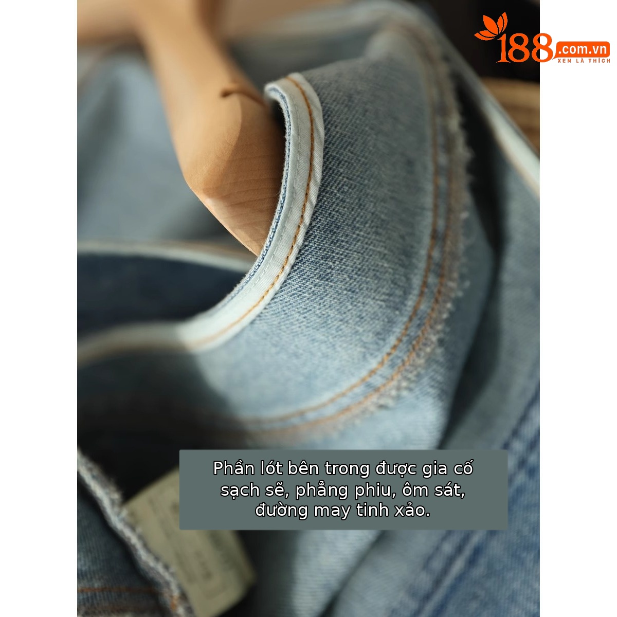 Áo vest denim nữ ngắn tay rộng rãi phong cách thời trang xuân hè — Xanh denim