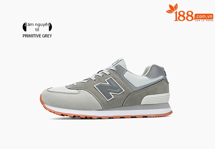 Giày thể thao chạy bộ nữ Balance Cool Run phối màu đơn giản dễ phối đồ — 574-2 trắng xám đỏ chi tiết 22