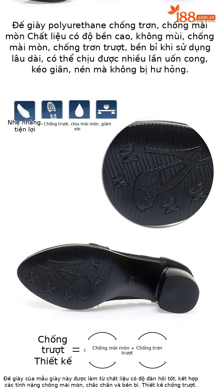 Giày lưới nữ đế mềm miệng sâu thoáng khí — Màu be chi tiết 3