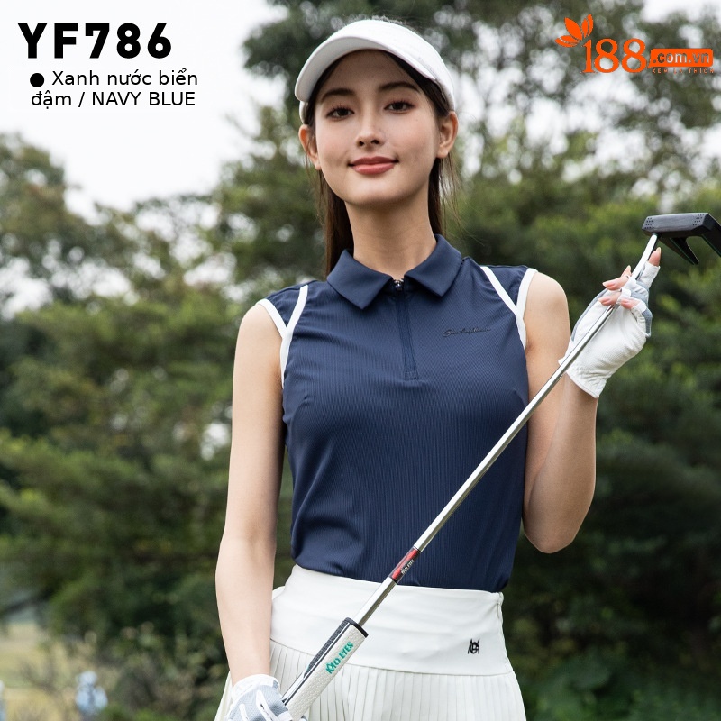 YF786 màu xanh nước ngoài [thoáng khí không tay/đàn hồi cao mềm mại/eo thon gọn]