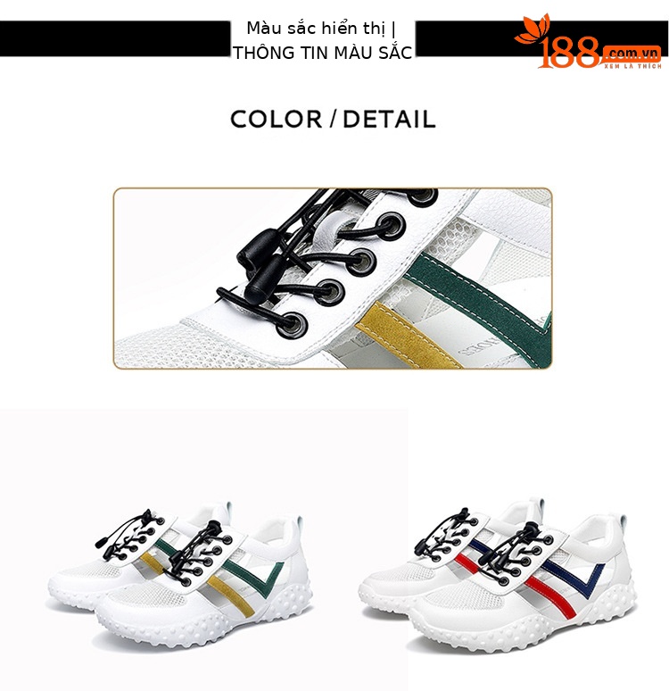 Sandal da mềm nữ bít mũi đế bằng chống trượt thoáng khí mùa xuân hè — LJ 58116 mét nâu rỗng, JST 1111 trắng xanh lá rỗng, LJ 1070 mặt lưới trắng, LJ 1062 rỗng trắng và đen chi tiết 9