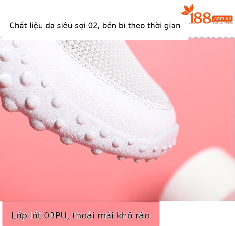 Sandal da mềm nữ bít mũi đế bằng chống trượt thoáng khí mùa xuân hè — LJ 58116 mét nâu rỗng, JST 1111 trắng xanh lá rỗng, LJ 1070 mặt lưới trắng, LJ 1062 rỗng trắng và đen chi tiết 16