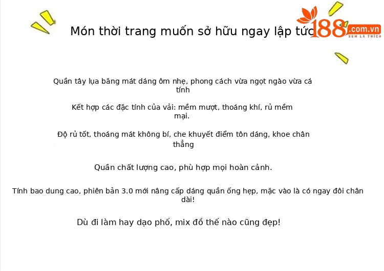 Quần tây nữ cạp cao ống đứng chất lụa băng mỏng mùa hè — Màu đen mẫu thông thường chi tiết 2