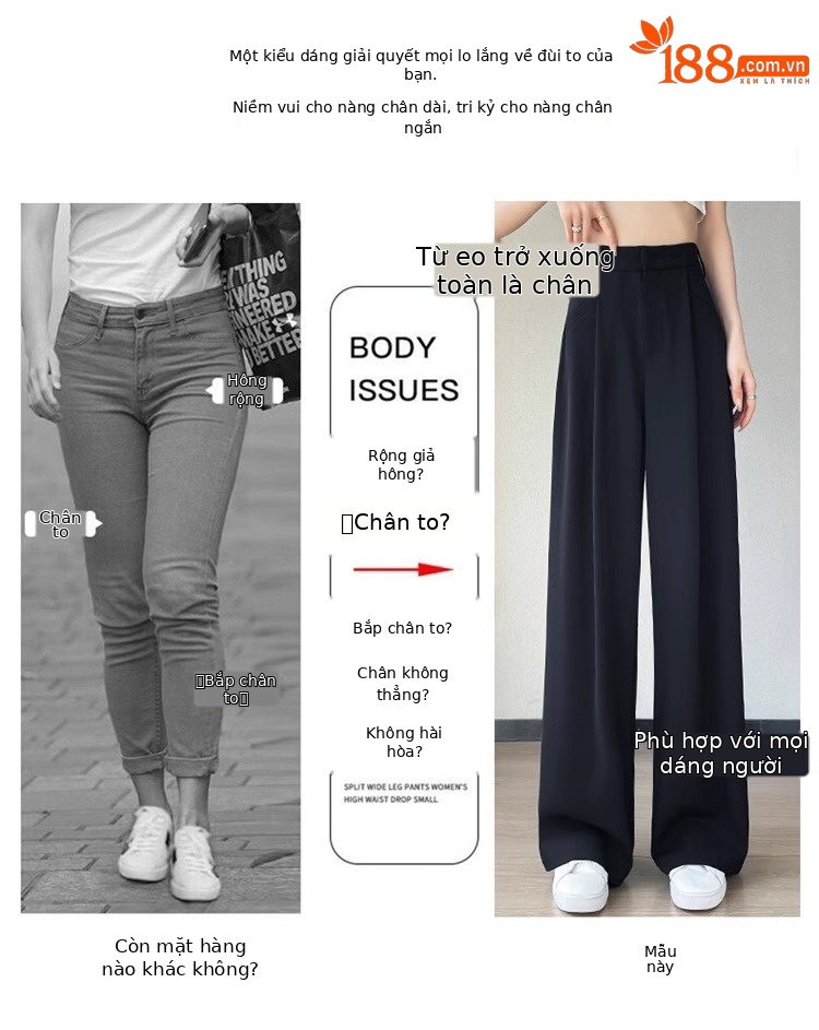Quần tây nữ cạp cao ống đứng chất lụa băng mỏng mùa hè — Màu đen mẫu thông thường chi tiết 23