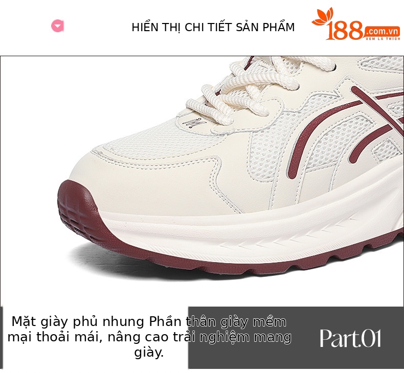 Giày thể thao nữ đế mềm thoáng khí mùa xuân hè 2025 — JST 6180 trắng [mẫu rỗng], JST 6180 đen tím [mô hình rỗng], JST 6180 đen và đỏ [mô hình rỗng], JST 11163-1 Xám trắng [mẫu rỗng] chi tiết 15