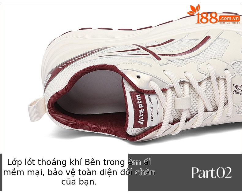 Giày thể thao nữ đế mềm thoáng khí mùa xuân hè 2025 — JST 6180 trắng [mẫu rỗng], JST 6180 đen tím [mô hình rỗng], JST 6180 đen và đỏ [mô hình rỗng], JST 11163-1 Xám trắng [mẫu rỗng] chi tiết 16