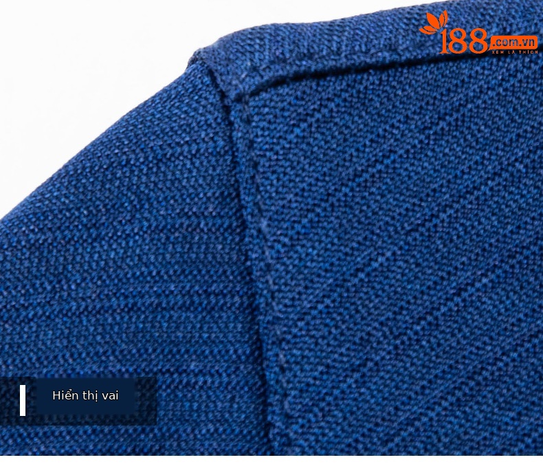 Áo polo nam tay ngắn cổ bẻ chất liệu dâu tằm mềm mịn — Màu xanh đậm 25081 chi tiết 12