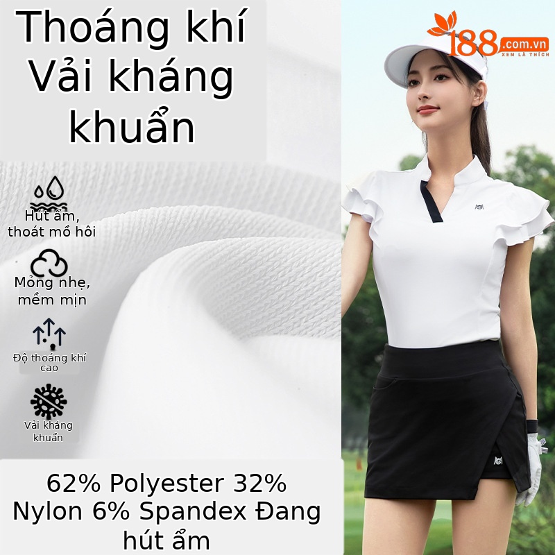 Áo polo nam ngắn tay golf thể thao hút ẩm kháng khuẩn — YF795 Sakura Phấn hoa Top [3A kháng khuẩn/viền tay lá sen/hút ẩm thoát mồ hôi], YF795 Black Top [3A kháng khuẩn/viền tay lá sen/hút ẩm thoát mồ hôi], YF795 áo trắng [3A kháng khuẩn/viền tay lá sen/hút ẩm thoát mồ hôi]
