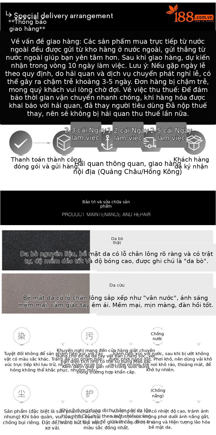 Túi đeo chéo ba trong một da thật phong cách lão thị — Màu cà phê in hoa chi tiết 2