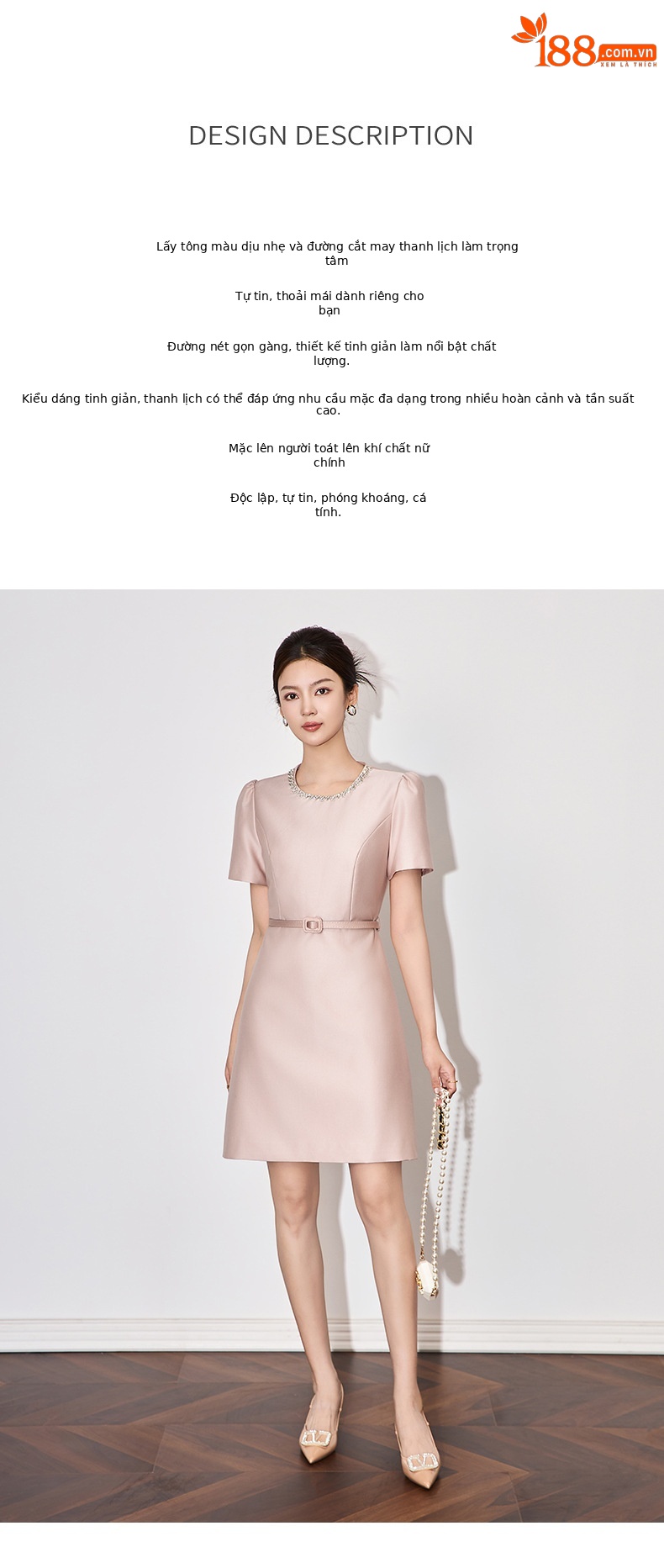 Đầm ôm body nữ thắt eo đính kim cương cao cấp — Màu đen chi tiết 2