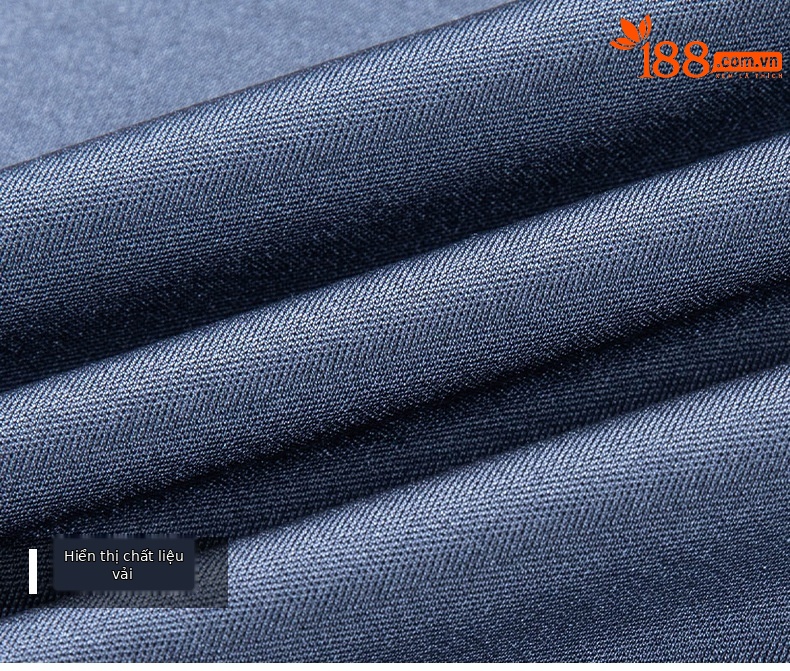 Áo polo nam tay ngắn lụa tơ tằm cao cấp — Màu xanh 25089 chi tiết 22