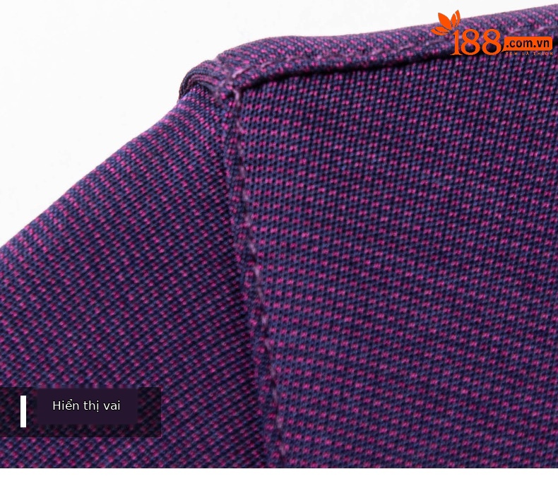 Áo polo nam tay ngắn lụa dâu tằm mỏng nhẹ, không đường may, form tay lỡ thoải mái — Màu xanh lam 25087 chi tiết 15