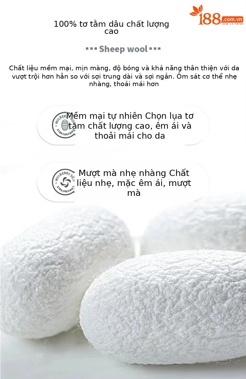 Áo polo nam tay ngắn lụa dâu tằm mỏng nhẹ, không đường may, form tay lỡ thoải mái — Màu xanh lam 25087 chi tiết 2