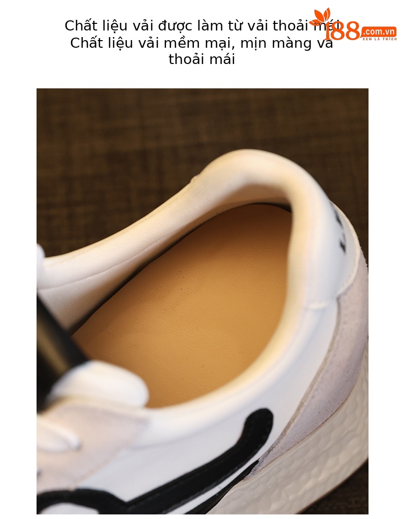 Giày sneaker nữ đế dày tăng chiều cao phong cách cổ điển — Màu hồng chi tiết 7