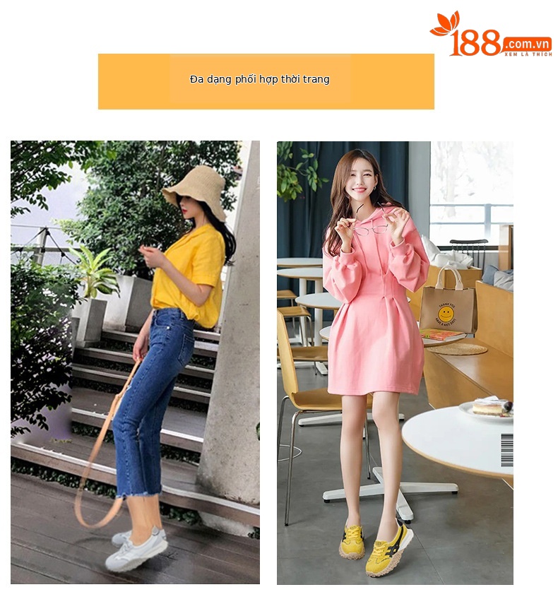 Giày sneaker nữ đế dày phong cách Đức miệng nông thời trang đa năng hè 2026 — M2822 màu vàng, M2822 Màu tím, M2822 màu be chi tiết 5