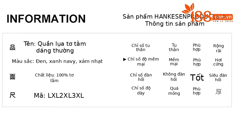 Quần dài lụa tơ tằm nam cao cấp cạp co giãn, chất satin mỏng thoáng khí mùa hè — Màu xanh hải quân 51859 chi tiết 6