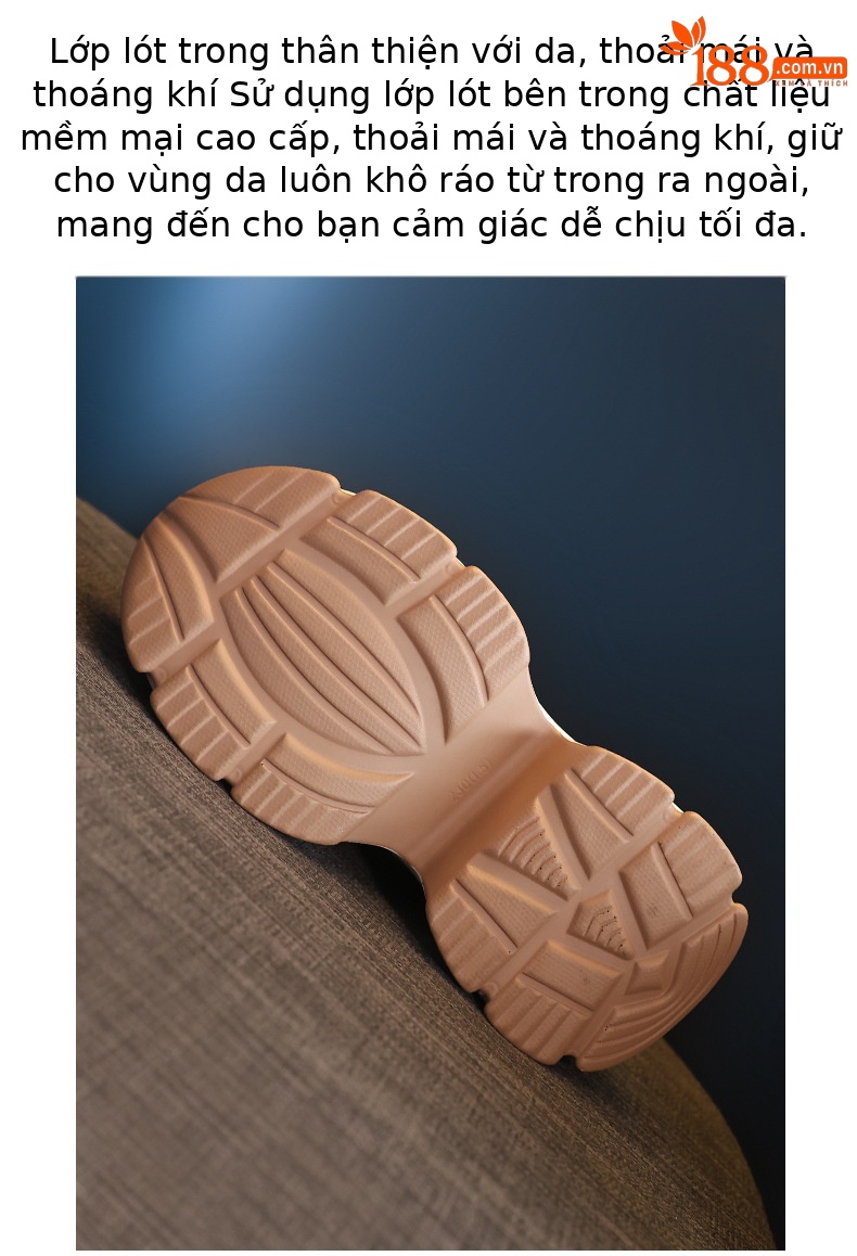 Giày sneaker chunky nữ đế dày tăng chiều cao lưới thoáng khí — Màu mơ chi tiết 9