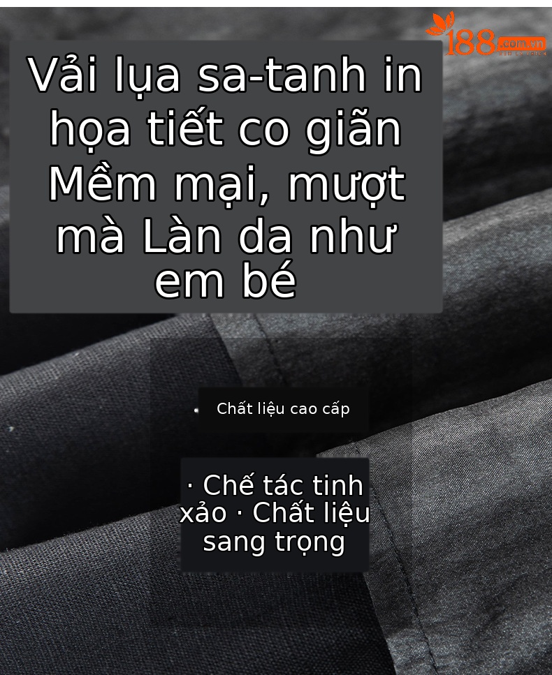 Quần đùi lụa tơ tằm nam cạp chun dáng 5 phân kiểu Trung Quốc mùa hè — Màu đen 25159 chi tiết 4