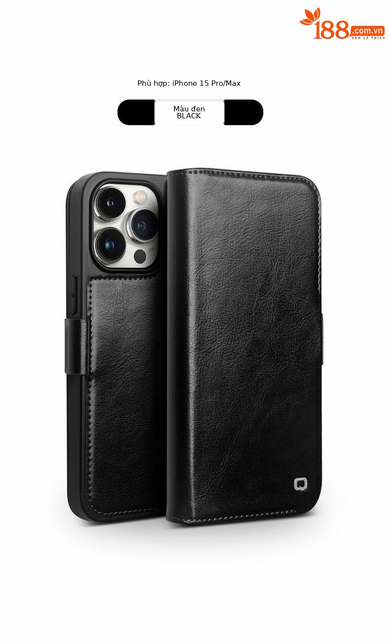 Ốp lưng da thật nắp lật từ tính cho iPhone 15 Pro Max, bảo vệ toàn bộ chống rơi — IPhone15 plus cổ điển 103 đen, IPhone15 plus cổ điển 103 màu nâu sẫm, IPhone15 plus cổ điển 103 màu nâu nhạt, IPhone15 Pro max Classic 103 Đen chi tiết 9