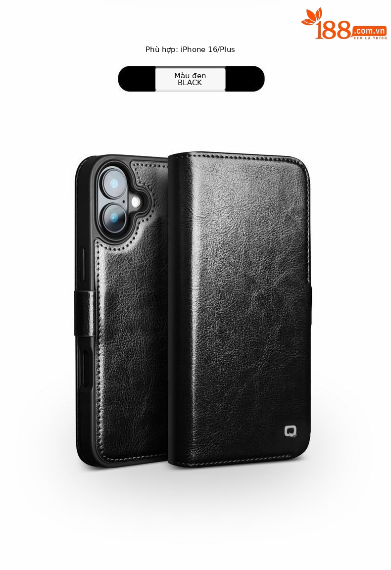Ốp lưng da thật nắp lật từ tính chống rơi cho iPhone 16 Pro Max — IPhone16 Pro max Classic 103 Màu nâu sẫm, IPhone16 Pro max Classic 103 Đen, IPhone16 Pro Classic 103 Màu nâu sẫm, IPhone16 Pro Classic 103 Đen chi tiết 12