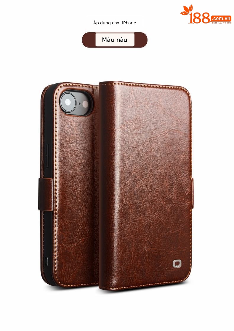 Ốp lưng da thật nắp lật từ tính chống rơi cho iPhone 16 Pro Max — IPhone16 Pro max Classic 103 Màu nâu sẫm, IPhone16 Pro max Classic 103 Đen, IPhone16 Pro Classic 103 Màu nâu sẫm, IPhone16 Pro Classic 103 Đen chi tiết 13