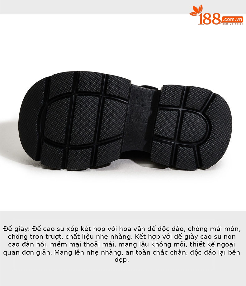 Giày loafer nữ mũi tròn gót cao 8 cm phong cách Anh — Đen, Đen đỏ chi tiết 7