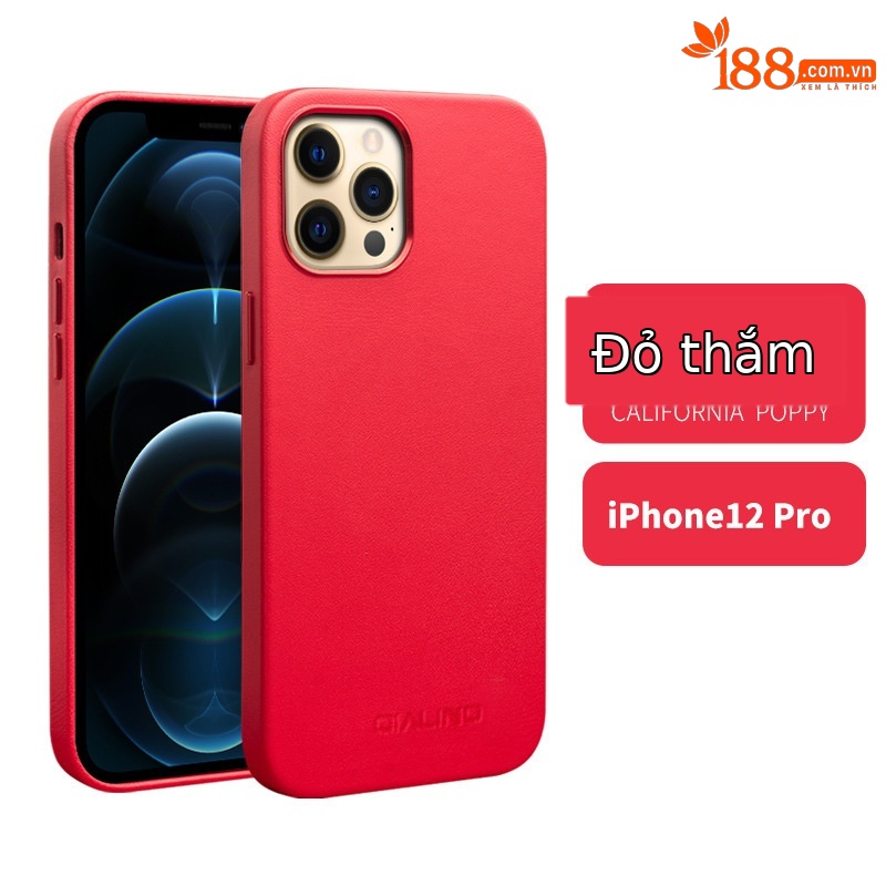 6.1inch iPhone12 Pro chính hãng hút nam châm màu đỏ thẫm
