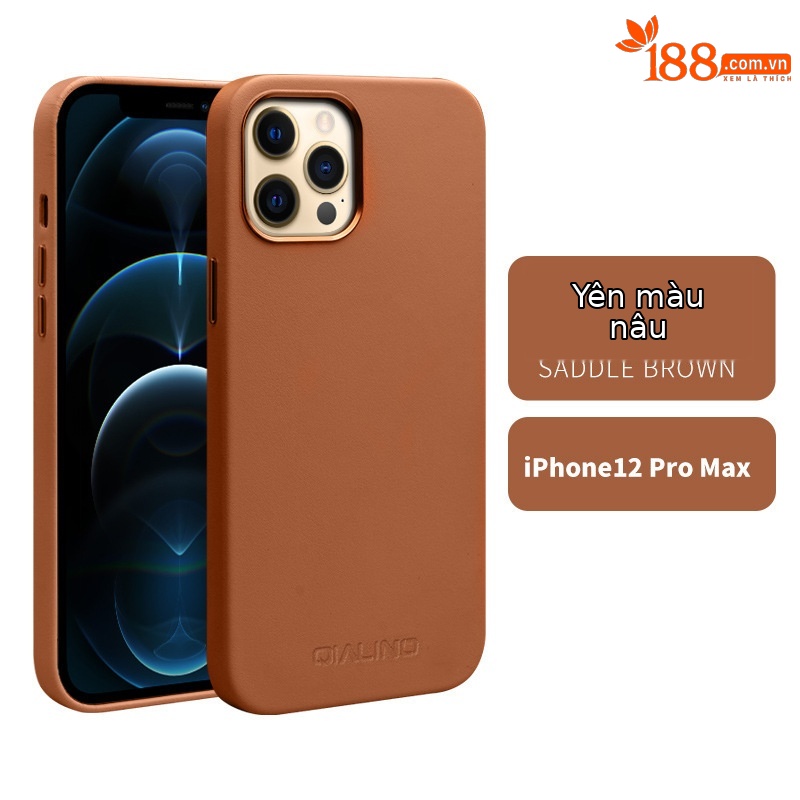6.7inch iPhone 12 Pro Max phiên bản chính thức hút nam châm màu nâu