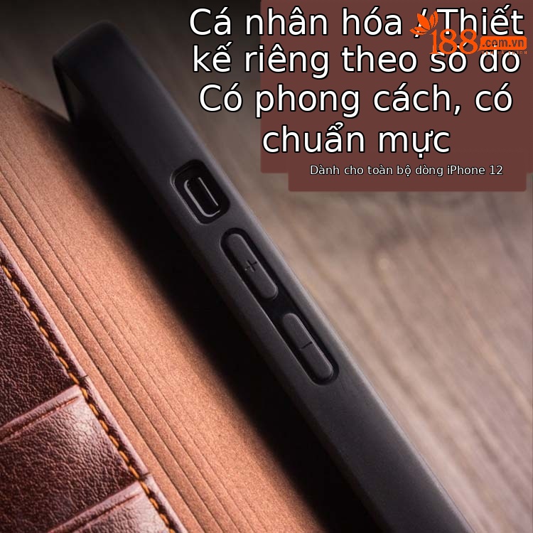 Ốp lưng da thật gập bảo vệ thẻ cho iPhone 12 Pro Max / 12 mini — IPhone12 mini 5,4 inch màu nâu cổ điển, IPhone12 mini 5,4 inch màu đen cổ điển, IPhone12 Pro 6,1 inch màu nâu cổ điển, IPhone12 Pro 6,1 inch màu đen cổ điển