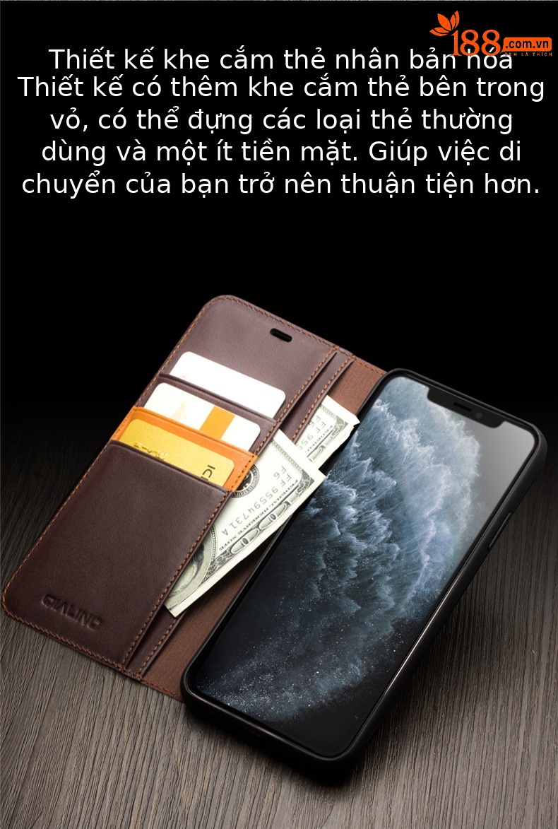 Ốp lưng iPhone 11 Pro Max da thật nắp gập chống rơi, tích hợp khe thẻ — [5,8 inch] iPhone11 Pro màu đen cổ điển thế hệ thứ hai, [5,8 inch] iPhone11 Pro màu nâu sẫm cổ điển thế hệ thứ hai, [6,5 inch] iPhone11 Pro Max thế hệ thứ hai màu đen cổ điển chi tiết 6