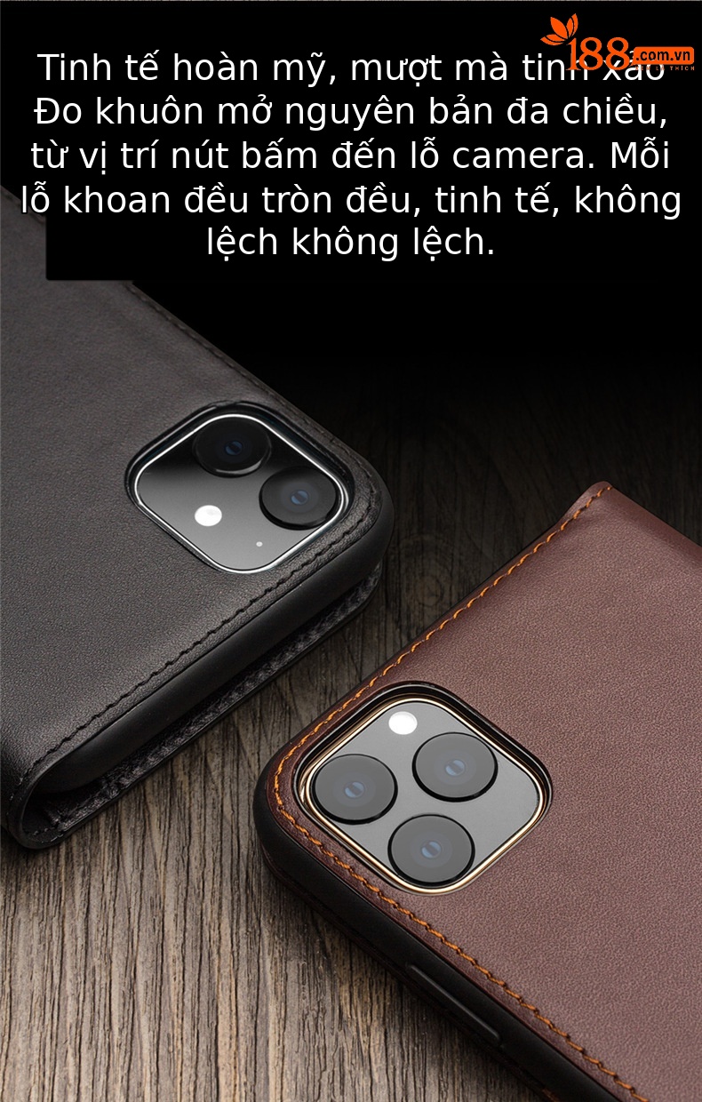 Ốp lưng iPhone 11 Pro Max da thật nắp gập chống rơi, tích hợp khe thẻ — [5,8 inch] iPhone11 Pro màu đen cổ điển thế hệ thứ hai, [5,8 inch] iPhone11 Pro màu nâu sẫm cổ điển thế hệ thứ hai, [6,5 inch] iPhone11 Pro Max thế hệ thứ hai màu đen cổ điển chi tiết 7