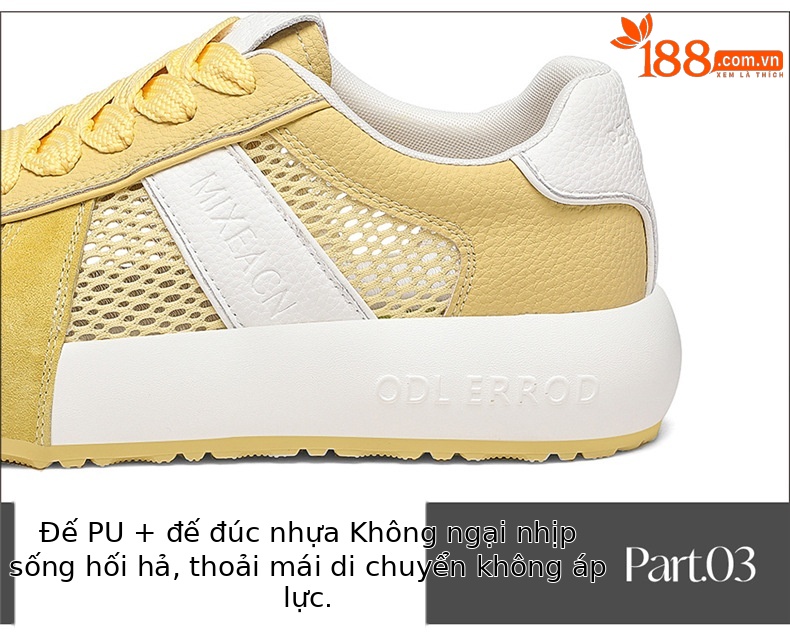 Giày sneaker nữ đế dày phối màu thời trang xuân hè 2026, lưới thoáng khí — 7115 Màu xanh lá cây, 7115 Màu vàng, 7115-1 Trái cây xanh, 7115 -1 Màu vàng chi tiết 17
