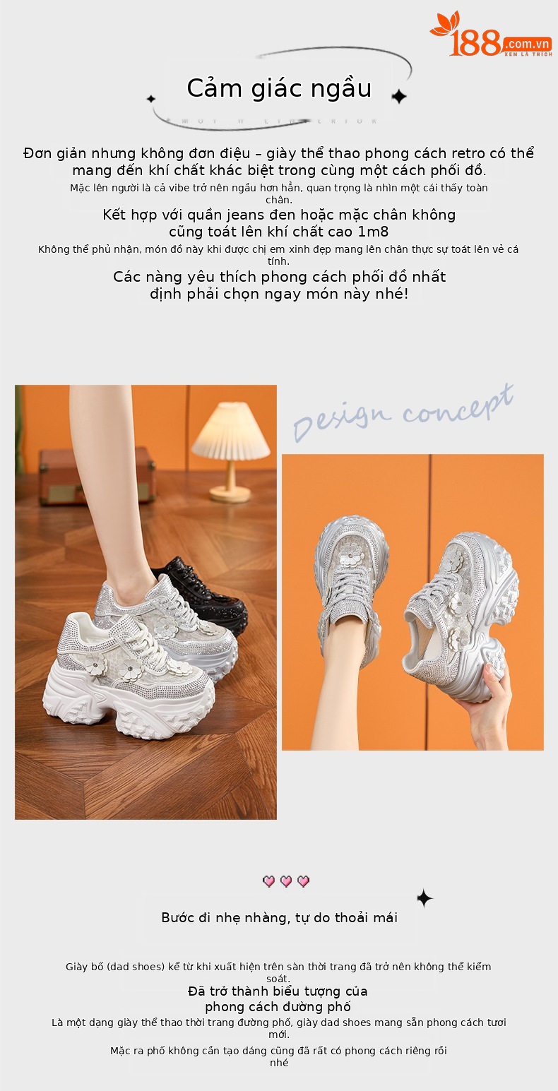 Sandal cao gót nữ đính đá rhinestone mũi tròn quai ngang gót siêu cao 8 cm — Trắng, Bạc, Đen chi tiết 4