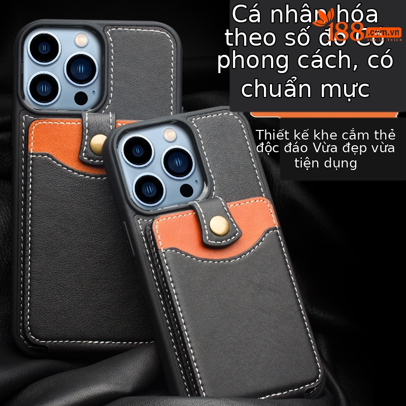 Ốp lưng iPhone 13 Pro Max chống sốc viền dày — Thẻ kinh doanh iphone13 6,1 inch màu đen, Thẻ công sở iphone13 Pro 6,1 inch màu đen, 6.7inch iphone13 Pro max danh thiếp Crazy Horse nâu, 6.1inch Thẻ kinh doanh iphone13 Pro Crazy Horse Brown