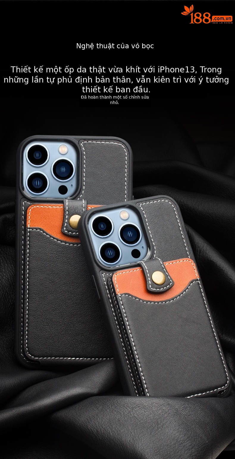 Ốp lưng iPhone 13 Pro Max chống sốc viền dày — Thẻ kinh doanh iphone13 6,1 inch màu đen, Thẻ công sở iphone13 Pro 6,1 inch màu đen, 6.7inch iphone13 Pro max danh thiếp Crazy Horse nâu, 6.1inch Thẻ kinh doanh iphone13 Pro Crazy Horse Brown chi tiết 4