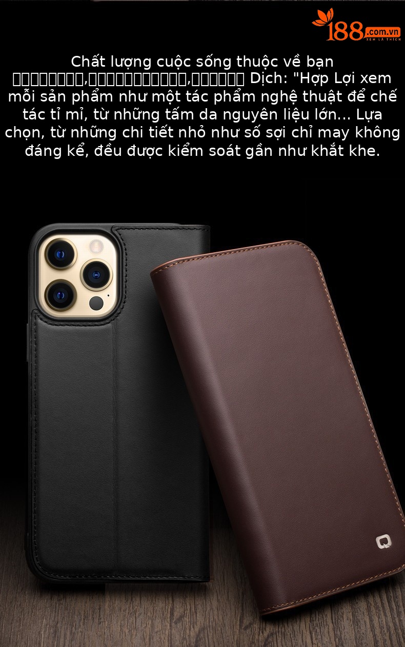 Ốp lưng da thật có giá đỡ nắp gập cho iPhone 13 Pro Max / 13 mini — IPhone13 pro max 6.7 inch màu đen cổ điển thế hệ thứ hai, IPhone13 pro max 6,7 inch màu đỏ hồng nhỏ cổ điển thế hệ thứ hai, 6.1 inch iPhone13/pro màu nâu cổ điển thế hệ thứ hai, IPhone13 6,1 inch/pro màu đen cổ điển thế hệ thứ hai chi tiết 4