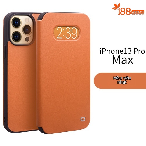 Ốp lưng da thật nắp gập chống sốc cho iPhone 13 Pro Max và 13 mini — IPhone13Pro max 6,7 inch nắp gập siêu mỏng màu nâu, Màu đen lật siêu mỏng iPhone13Pro max 6,7 inch, IPhone13Pro 6,1 inch nắp gập siêu mỏng màu nâu, IPhone13Pro 6,1 inch nắp gập siêu mỏng màu đen