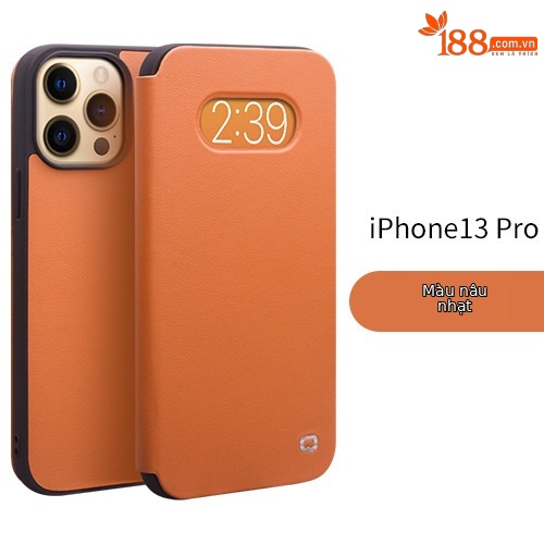 IPhone13Pro 6,1 inch nắp gập siêu mỏng màu nâu