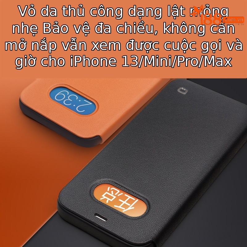 Ốp lưng da thật nắp gập chống sốc cho iPhone 13 Pro Max và 13 mini — IPhone13Pro max 6,7 inch nắp gập siêu mỏng màu nâu, Màu đen lật siêu mỏng iPhone13Pro max 6,7 inch, IPhone13Pro 6,1 inch nắp gập siêu mỏng màu nâu, IPhone13Pro 6,1 inch nắp gập siêu mỏng màu đen