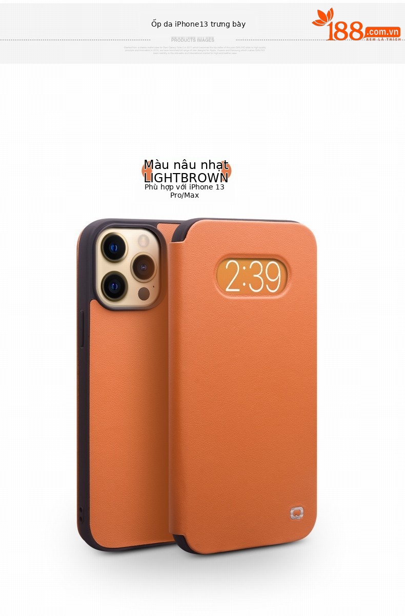 Ốp lưng da thật nắp gập chống sốc cho iPhone 13 Pro Max và 13 mini — IPhone13Pro max 6,7 inch nắp gập siêu mỏng màu nâu, Màu đen lật siêu mỏng iPhone13Pro max 6,7 inch, IPhone13Pro 6,1 inch nắp gập siêu mỏng màu nâu, IPhone13Pro 6,1 inch nắp gập siêu mỏng màu đen chi tiết 9