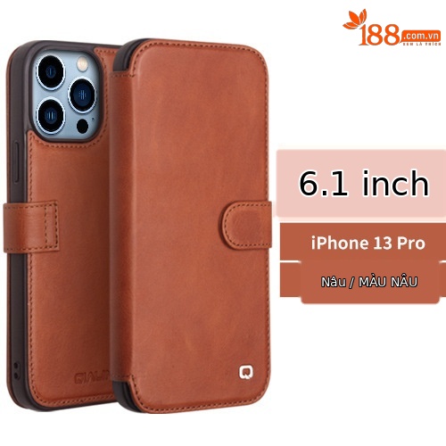 Khóa từ doanh nhân iPhone13pro 6,1 inch màu nâu nhạt