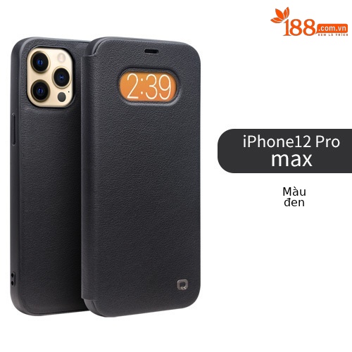 IPhone 12 Pro Max 6,7 inch nắp gập siêu mỏng màu đen