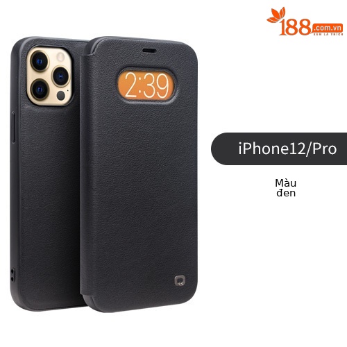 IPhone 12/12 Pro 6,1 inch nắp gập siêu mỏng màu đen