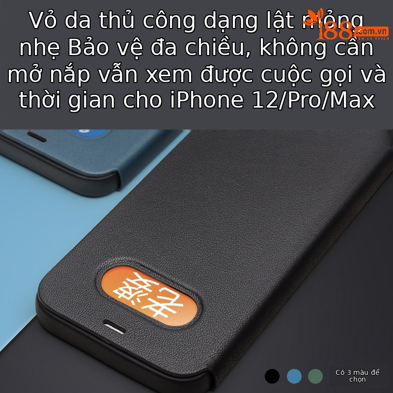 Ốp lưng da thật bảo vệ toàn bộ cho iPhone 12 Pro Max — IPhone 12 Pro Max 6,7 inch nắp gập siêu mỏng màu xanh nước biển, IPhone 12 Pro Max 6,7 inch nắp gập siêu mỏng màu đen, Iphone 12 Pro Max 6,7 inch nắp gập siêu mỏng màu xanh da trời, IPhone 12/12 Pro 6,1 inch nắp gập siêu mỏng màu đen