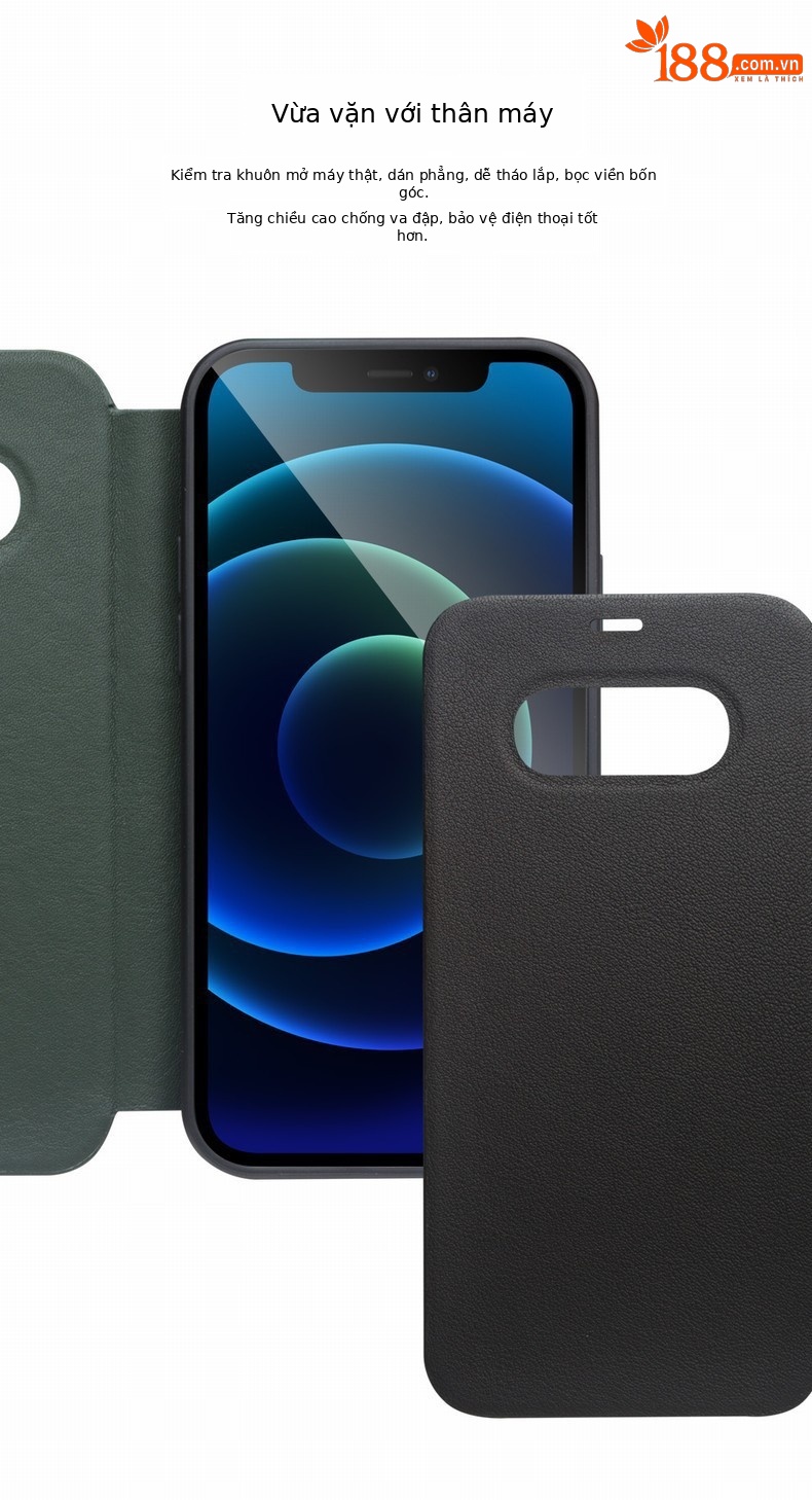 Ốp lưng da thật bảo vệ toàn bộ cho iPhone 12 Pro Max — IPhone 12 Pro Max 6,7 inch nắp gập siêu mỏng màu xanh nước biển, IPhone 12 Pro Max 6,7 inch nắp gập siêu mỏng màu đen, Iphone 12 Pro Max 6,7 inch nắp gập siêu mỏng màu xanh da trời, IPhone 12/12 Pro 6,1 inch nắp gập siêu mỏng màu đen chi tiết 5